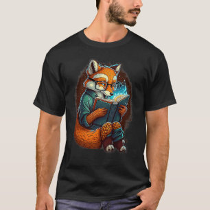 T-shirt Fox Book Lecture Geek Nerd Bibliothécaire