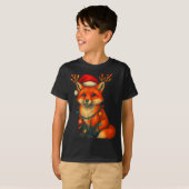 T-shirt Fox Christmas Lights Xmas  (Devant entier)