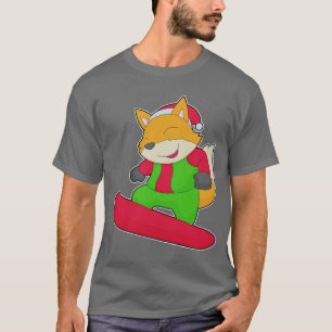 T-shirt Fox Christmas Snowboard