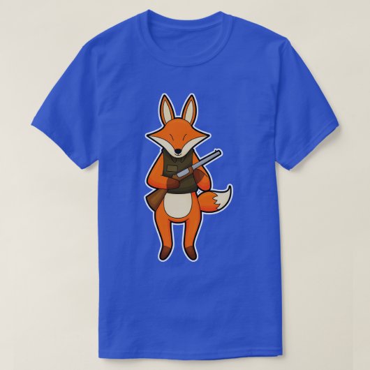 T-shirt Fox comme chasseur avec canon (Design devant)