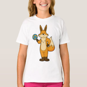 T-shirt Fox comme joueur de volleyball avec volleyball