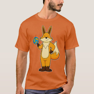 T-shirt Fox comme joueur de volleyball avec volleyball