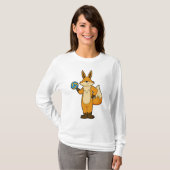 T-shirt Fox comme joueur de volleyball avec volleyball (Devant entier)
