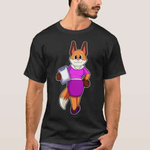 T-shirt Fox comme secrétaire avec jupe