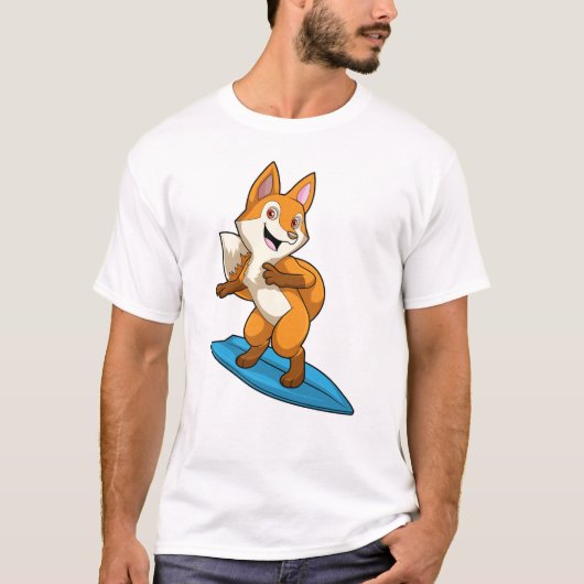 T-shirt Fox comme surfer avec Surfer (Devant)