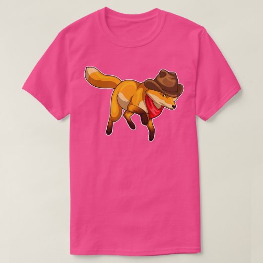 T-shirt Fox Cowboy Cowboy casquette (Design devant)