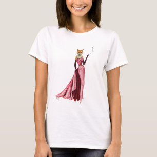 T-shirt Fox de charme dans le rose