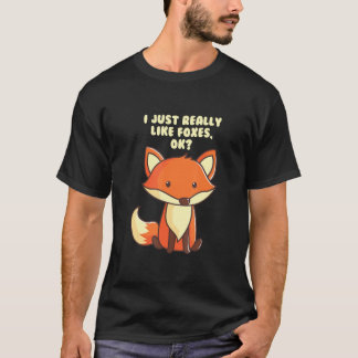 T-Shirt Fox Drôle J'Aime Vraiment Les Renards Ok T
