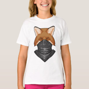 T-shirt Fox en bandit avec Kerchief