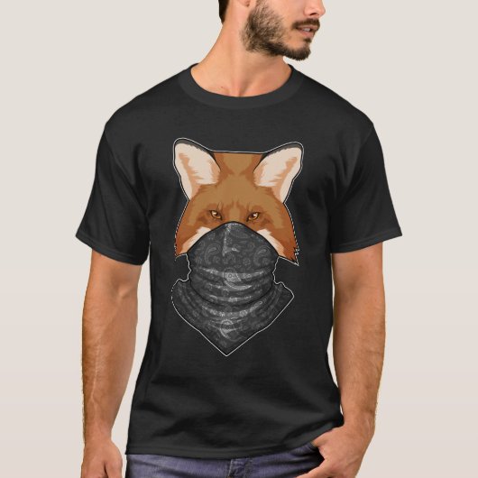 T-shirt Fox en bandit avec Kerchief (Devant)