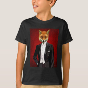 T-shirt Fox En Costume De Soirée, Portrait