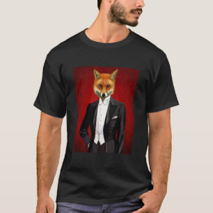 T-shirt Fox En Costume De Soirée, Portrait