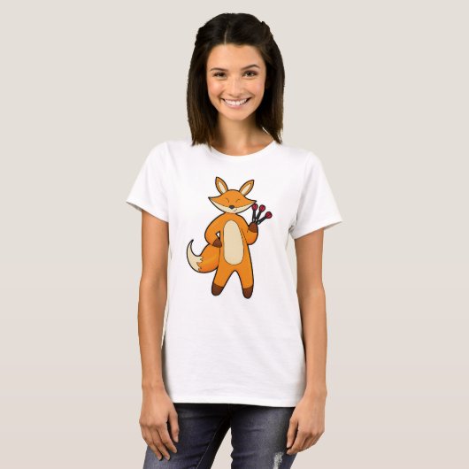 T-shirt Fox en Dart player avec Darts (Devant entier)