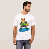T-shirt Fox en Snowboard avec Snowboard (Devant entier)