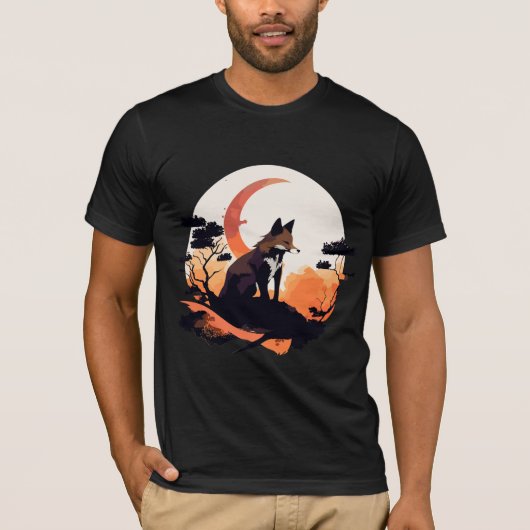 T-shirt Fox et la lune (Devant)