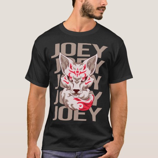 T-shirt Fox Face - Joey Name (Devant)