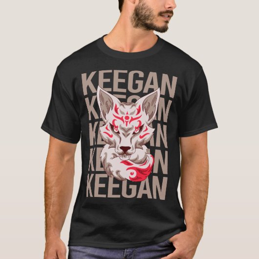 T-shirt Fox Face - Keegan Name (Devant)