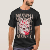 T-shirt Fox Face - Maxwell Name (Devant)