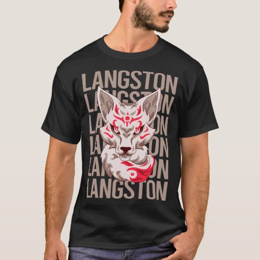 T-shirt Fox Face - Nom Langston (Devant)