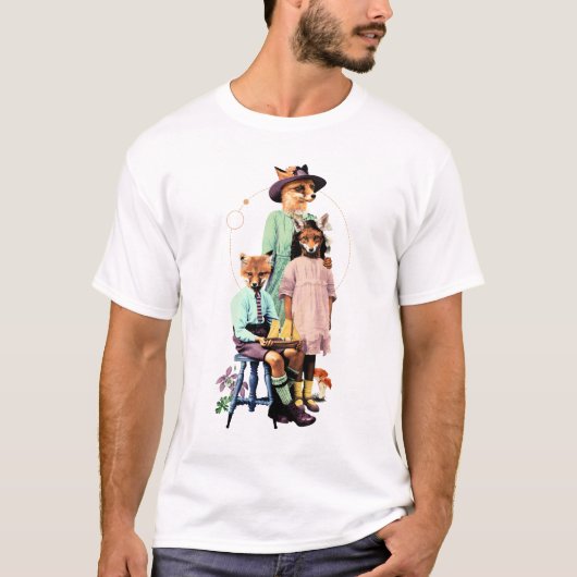 T-SHIRT FOX FAMILLE FANCY ANIMALS (Devant)