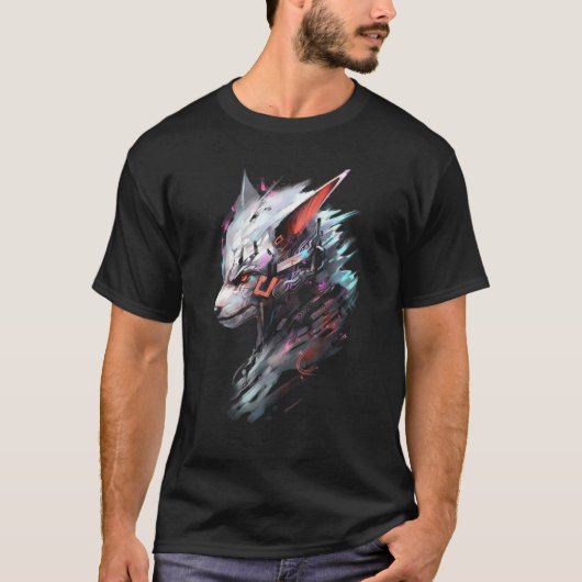 T-shirt Fox Fantasy Art Animal Fox (Devant)