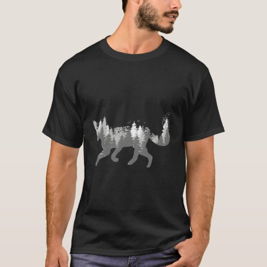 T-shirt Fox Forest Nature Randonnée extérieur Chasse Camg (Devant)