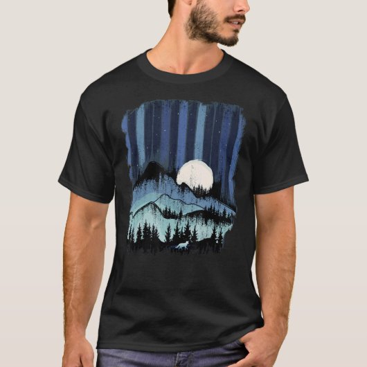 T-shirt Fox Forest Paysage Randonnée Faune Aventure Ret (Devant)
