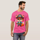 T-shirt Fox Halloween Pirate femmes hommes Fox (Devant entier)