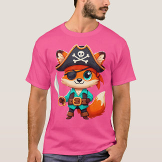T-shirt Fox Halloween Pirate femmes hommes Fox