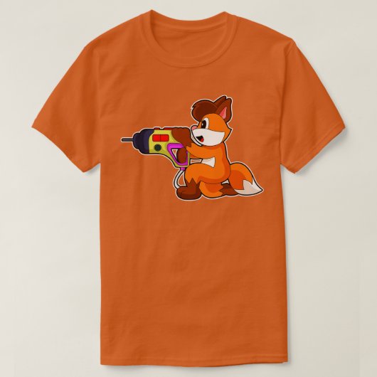 T-shirt Fox Handyman Drill Press (Design devant)
