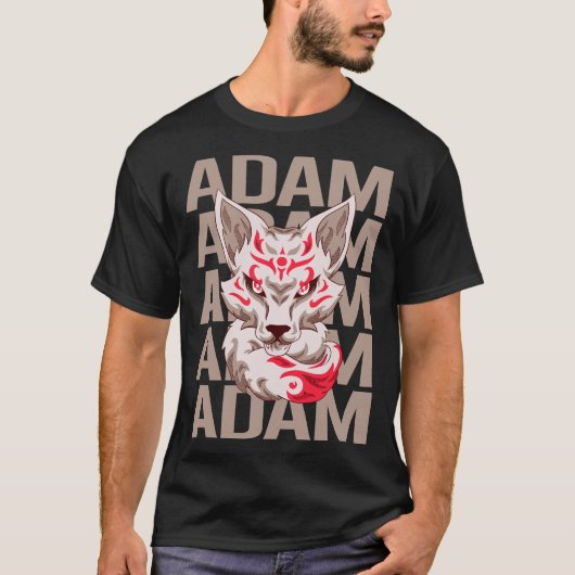 T-shirt Fox Head - Adam Name (Devant)