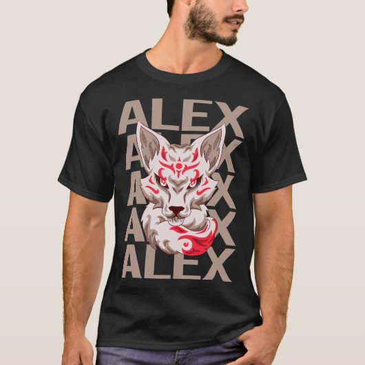 T-shirt Fox Head - Alex Name (Devant)