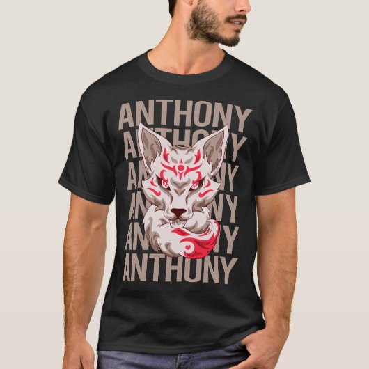T-shirt Fox Head - Anthony Name (Devant)