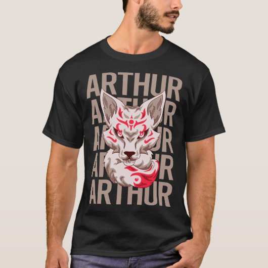 T-shirt Fox Head - Arthur Name (Devant)