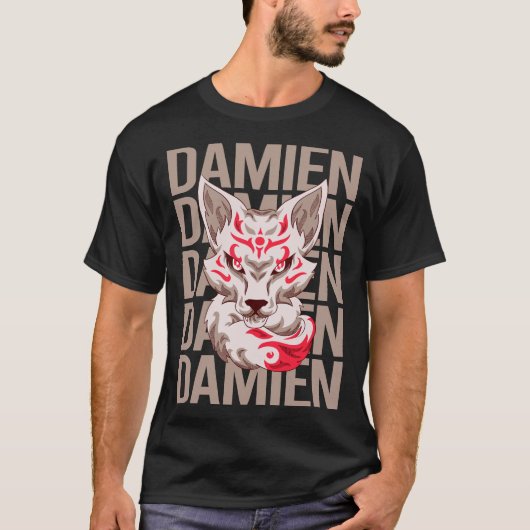 T-shirt Fox Head - Damien Name (Devant)