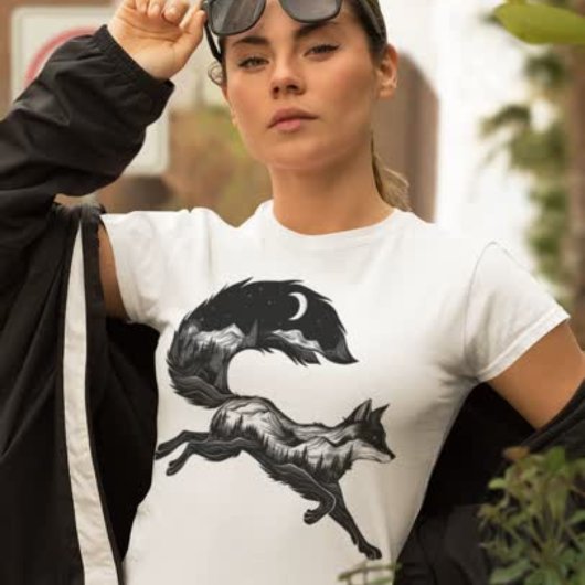 T-shirt Fox In Mountain