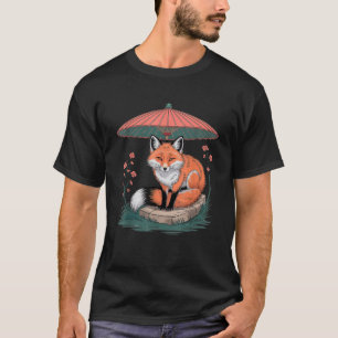 T-shirt Fox Japonais Yokai Kitsune Spirit Mythique Folk Ar