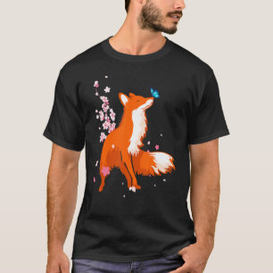 T-shirt Fox Japonaise Culture Chercher Blossom Femmes Homm