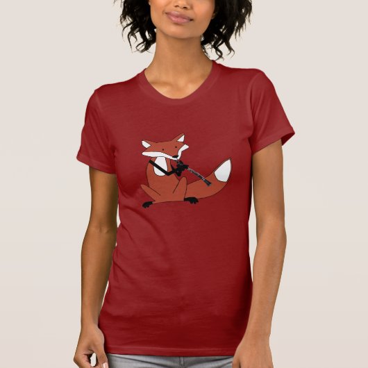 T-shirt Fox jouant la clarinette (Devant)