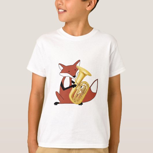 T-shirt Fox jouant le tuba (Devant)