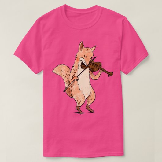 T-shirt Fox Jouer Violon mignon Drôle Joueur Violon S (Design devant)