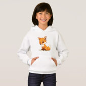 T-shirt Fox joyeux style dessin animé (Devant entier)