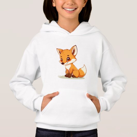 T-shirt Fox joyeux style dessin animé (Devant)