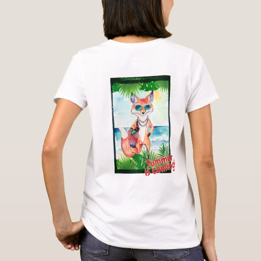 T-shirt Fox "L'été arrive !" (Dos)