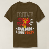 T-shirt Fox Lover Foxes Love Red Fox mignonne Fox Fennec F (Design devant)