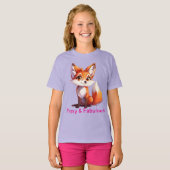 T-shirt Fox mignon pour filles Foxy & Fabulous Des (Devant entier)