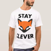 T-shirt Fox Minimaliste Restez Malin (Devant)