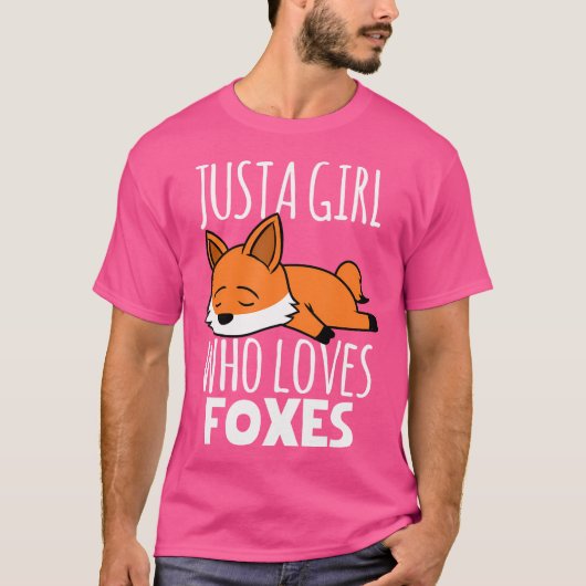 T-shirt Fox n'est qu'une fille qui aime les renards (Devant)