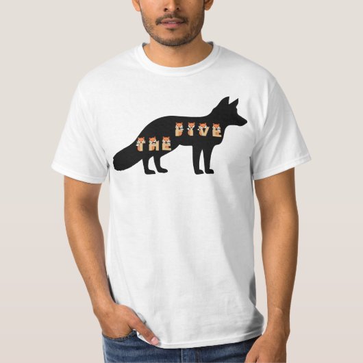 T-shirt Fox News Les cinq Fox Silhouette et Fox Police (Devant)