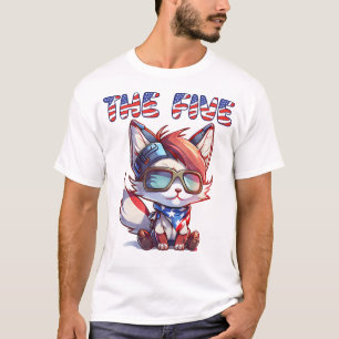 T-shirt Fox News Les cinq mignons Fox Patriotique Américai